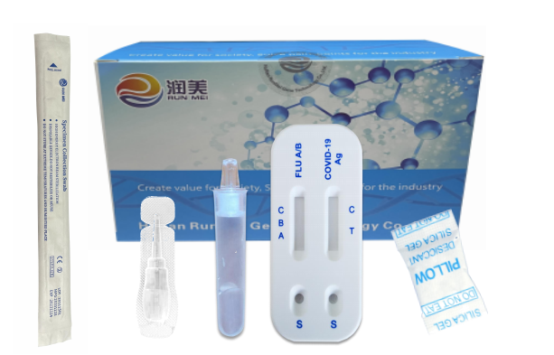 CE Approved SARS-CoV-2 and flu A+B antigen test kit